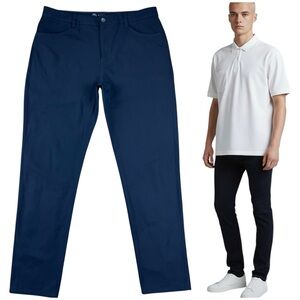 Vuori Meta Pants Mens 34x31 Blue Classic Fit Commuter Golf Performance Chinos